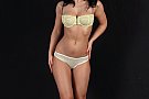 Sutien Balconette cu dantela, culoarea galben