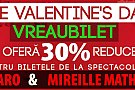 De Valentine`s Day, Vreau Bilet.ro aduce reduceri la concerte