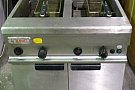 Friteuza inox 2 cuve pe suport KING, second