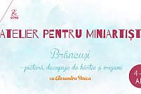 Atelier pentru miniArtisti - Brancusi - pictura, decupaje de hartie si origami